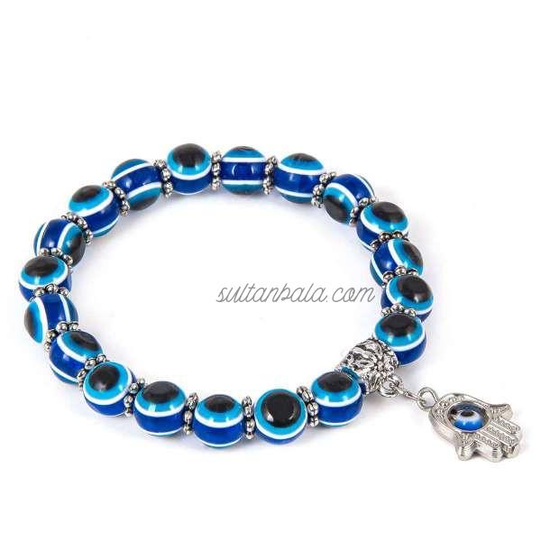 Turkish Designed Evil Eye Beaded Bracelet With The Hand Of Fatimah Turkish Designed Evil Eye Beaded Bracelet With The Hand Of Fatimah