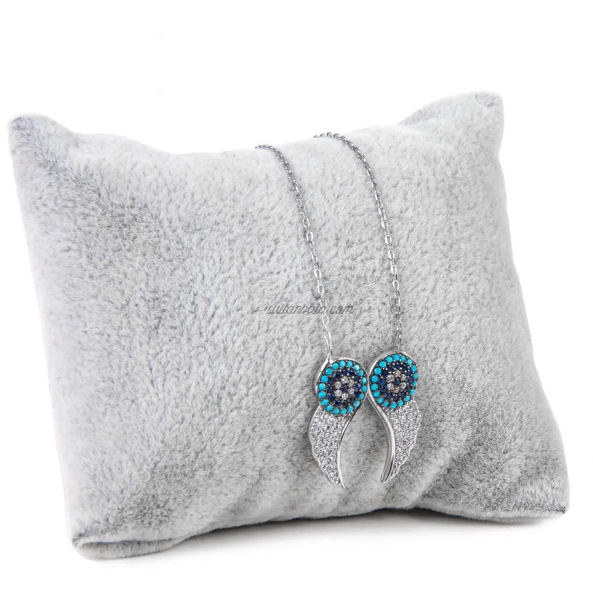 wing necklace silver wing neclace