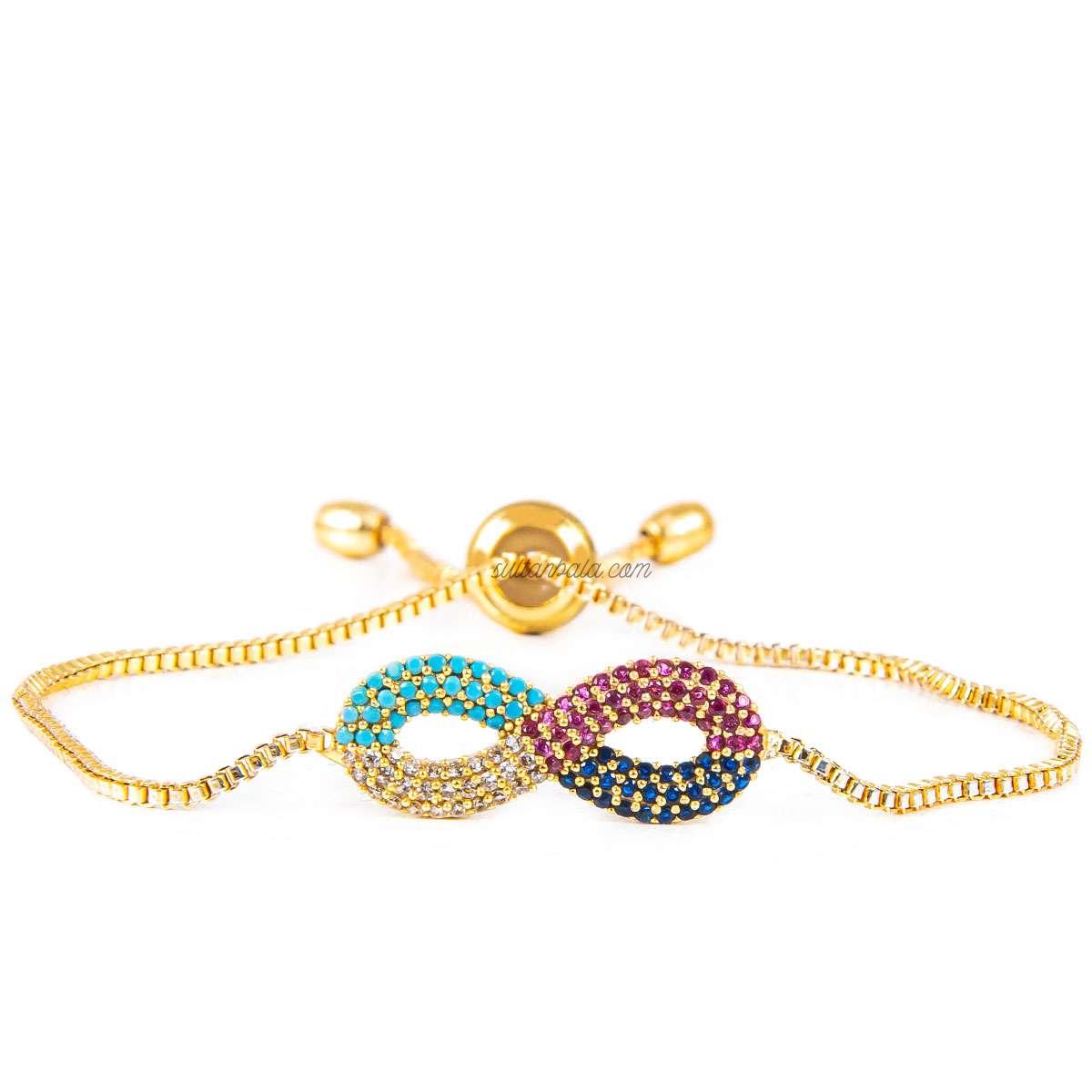 Gold Color Zircon Plated Bracelet Infinity Gold Color Zircon Plated Bracelet Infinity