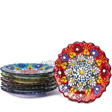 12 Cm Ceramic Plate Lace Seamless Design