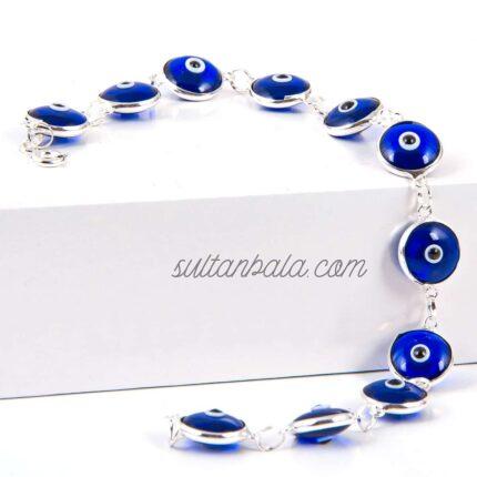 Silver Lapis Bracelet Blue Large