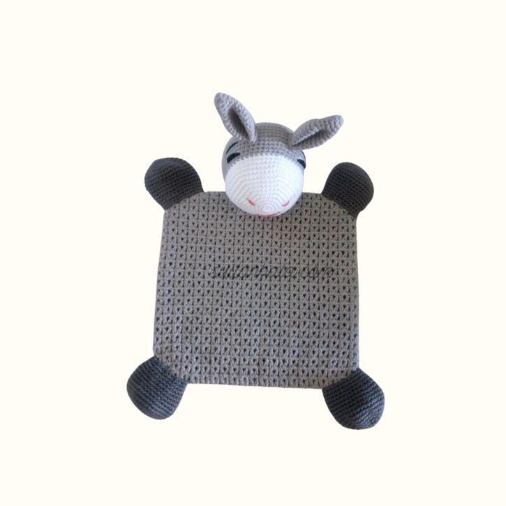 Amigurumi Cute Knitting Donkey Sleepy  Comforter bundle Amigurumi Cute Knitting Donkey Sleepy Comforter bundle