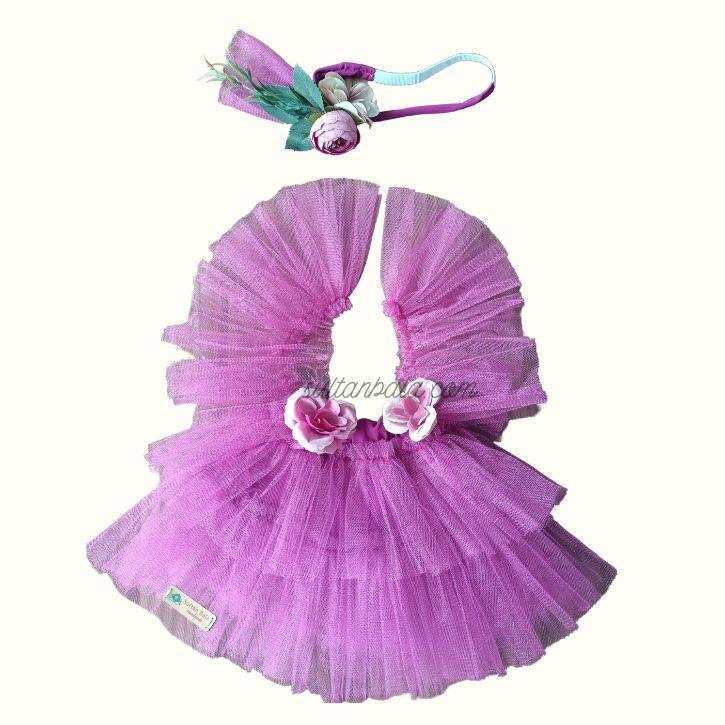 Pink Colored Newborn Dress.