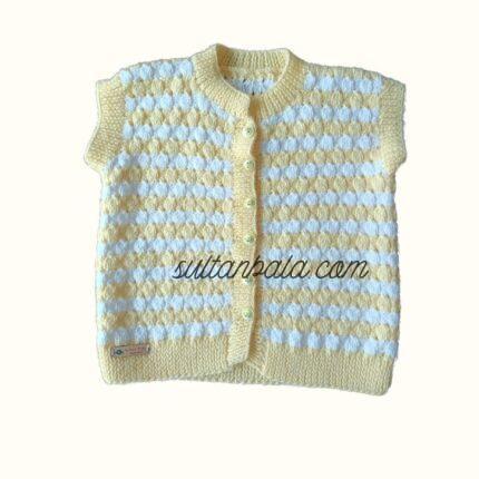 Yellow And White Striped Baby Vest