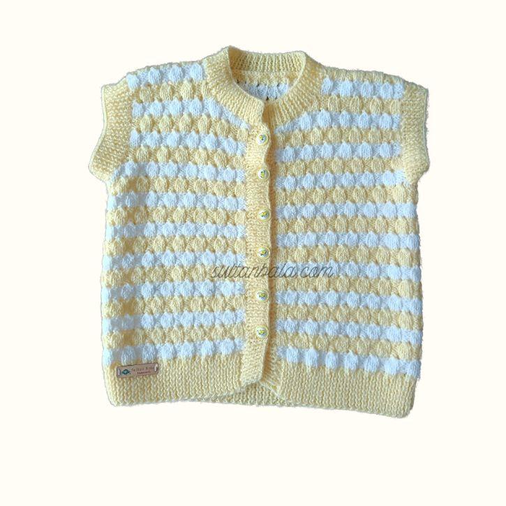 Yellow And White Striped Baby Vest Yellow And White Striped Baby Vest