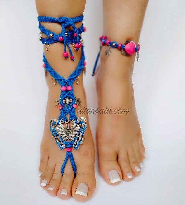 Barefoot Sandals 1 pcs and anklet