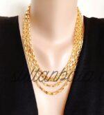 Gold-Plated 3 Piece Chain Necklace