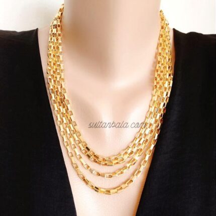 Gold-Plated 3 Piece Chain Necklace