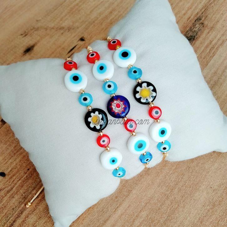 Evil Eye Glass Bead Bracelet for Young Girl Evil Eye Glass Bead Bracelet for Young Girl
