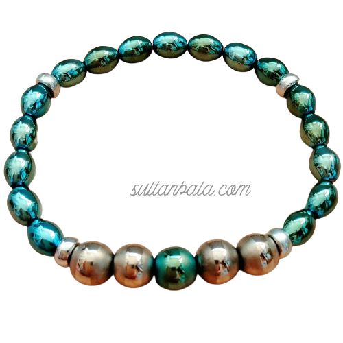 Gold and Green Hematite Bracelet Gold and Green Hematite Bracelet