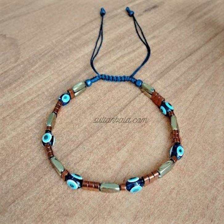 Hematite and Evil Eye Bracelet For Men Hematite and Evil Eye Bracelet For Men