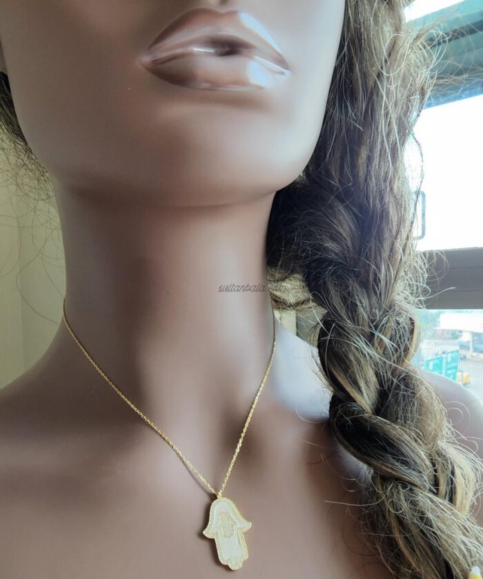 Hamsa Fatima silver necklace