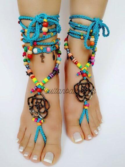 Barefoot Turquoise Sandals and Anklets