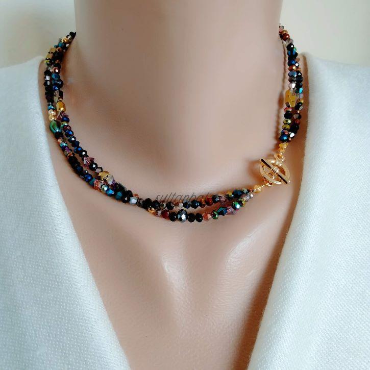 Hematite Flaring Necklace and Bracelet Set Hematite Flaring Necklace and Bracelet Set