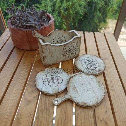 Wood Painting Decorative Coasters