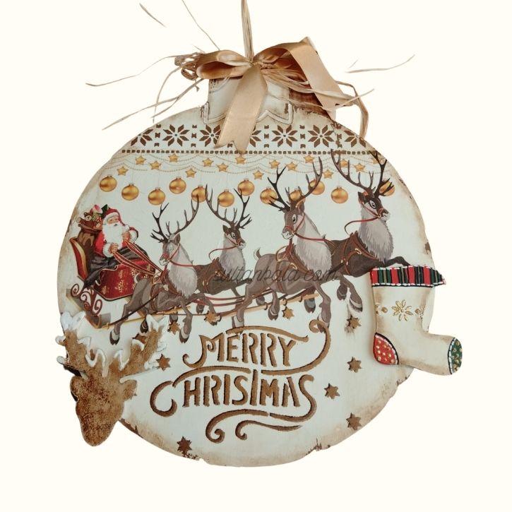 Wooden Painting Door and Wall Ornament, Decorative ornament Marry Christmas Wooden Painting Door and Wall Ornament, Decorative ornament Marry Christmas