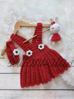 Red Knitting Baby dress