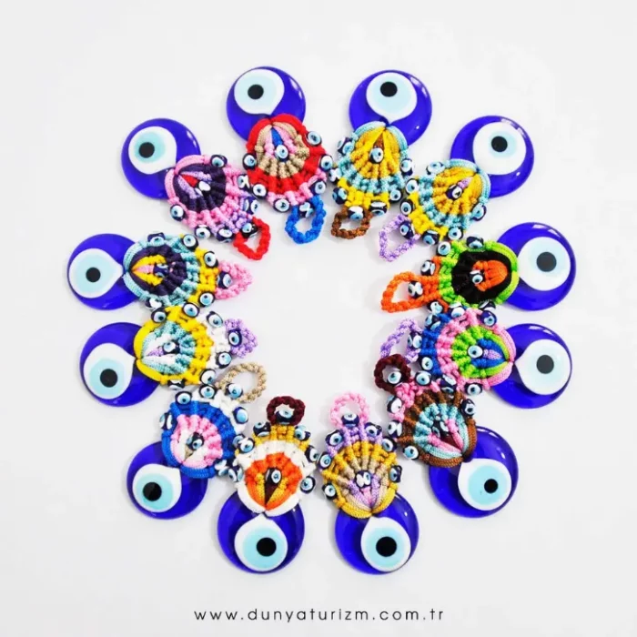 Colourful Macrame Evil Eye Ornament