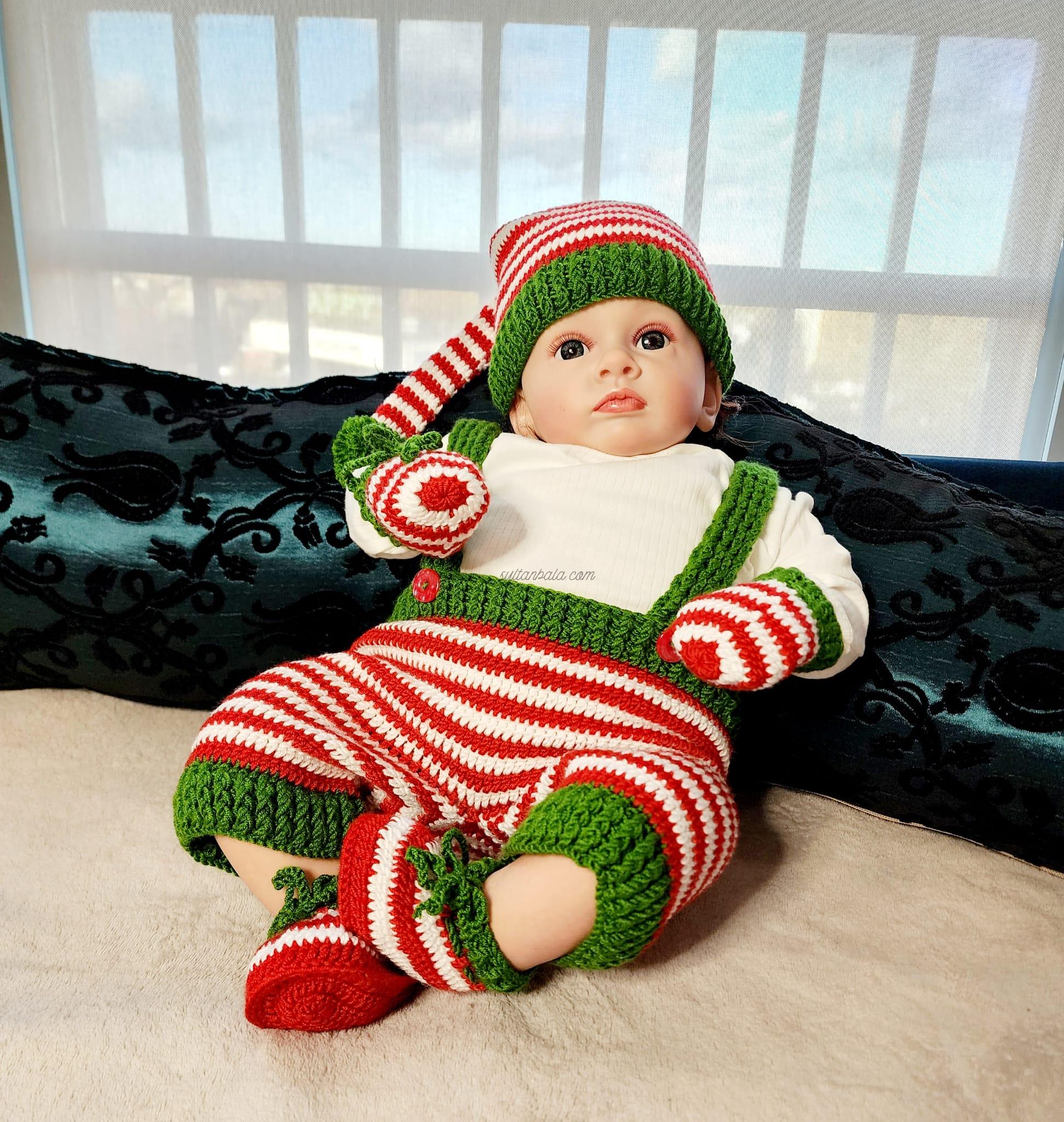 Christmas Outfit Baby Overalls Set 3