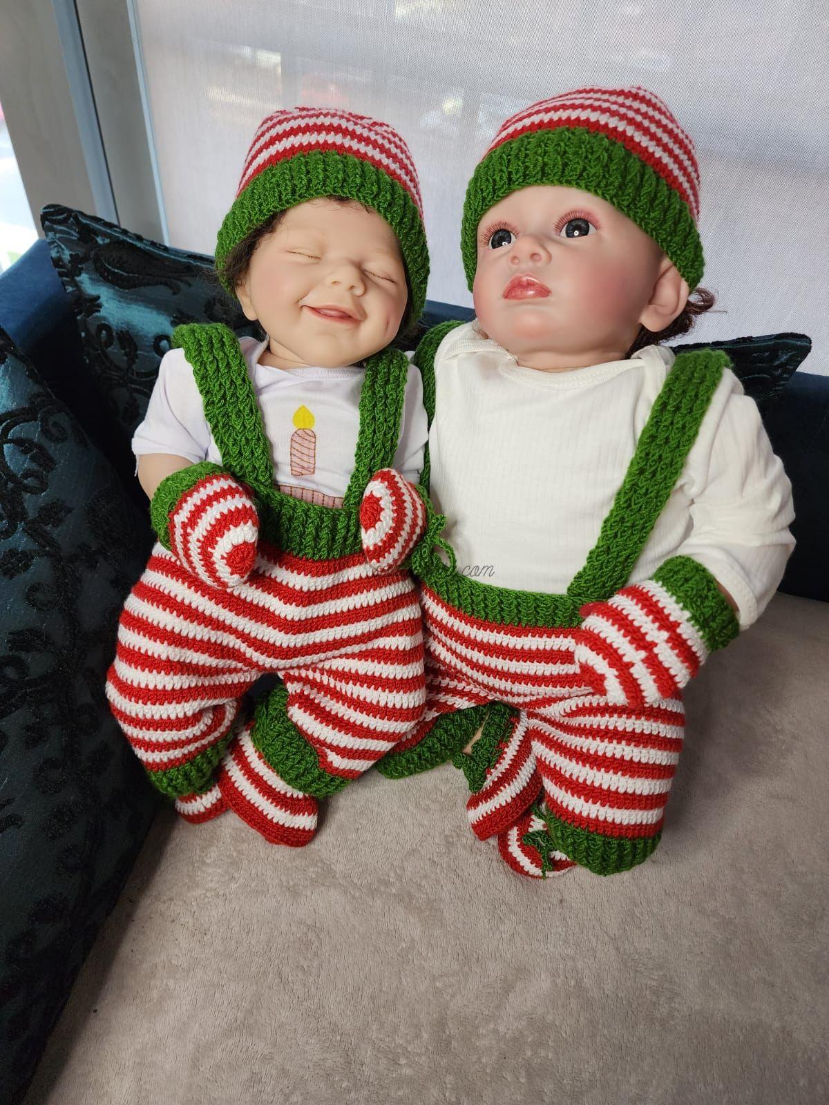 Christmas Outfit Baby Overalls Set