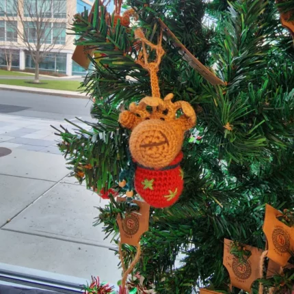 Deer Christmas Amigurumi Tree Ornament