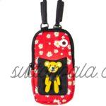 Colorful Teddy Bear Phone Holder Red