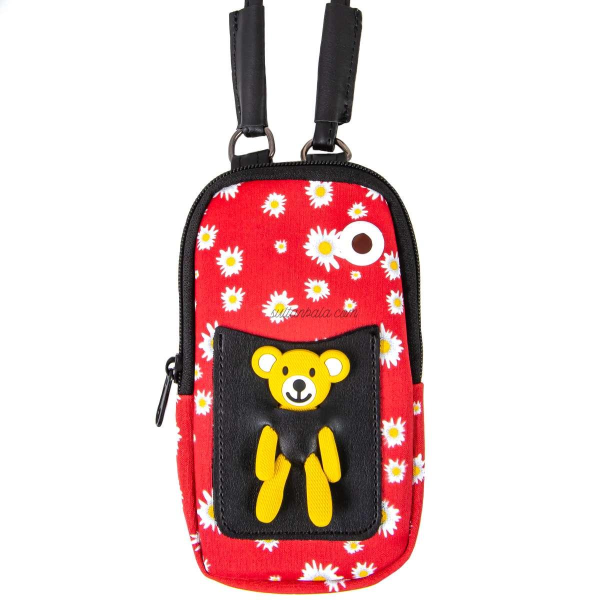 Colorful Teddy Bear Phone Holder Red Colorful Teddy Bear Phone Holder Red