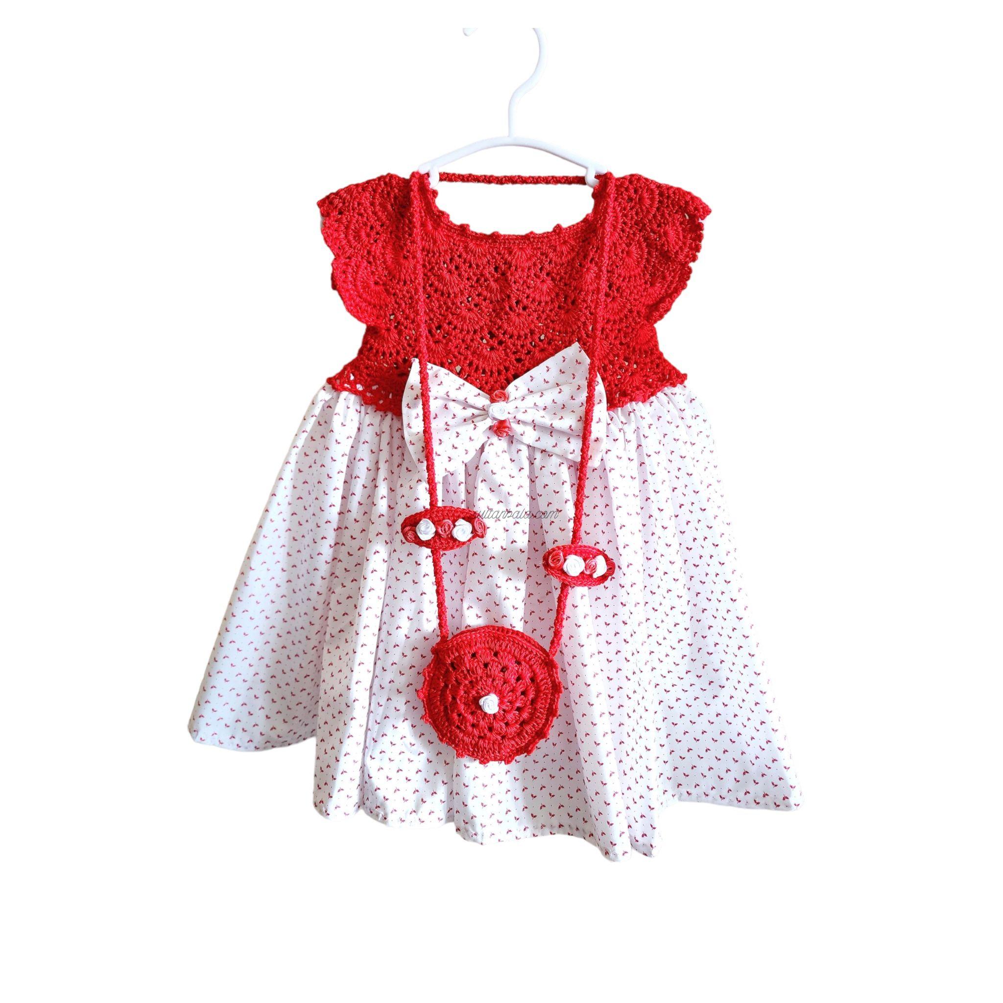 Girl Red Color Short Sleeve Dress Girl Red Color Short Sleeve Dress