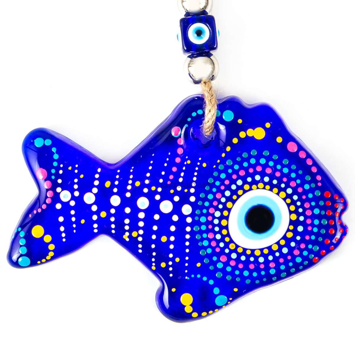Evil Eye Handmade Fish Wall Ornament Evil Eye Handmade Fish Wall Ornament