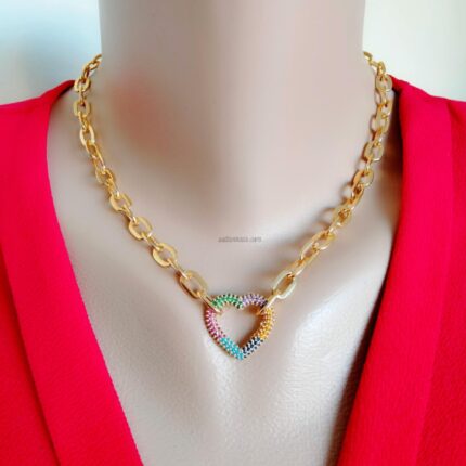 Gold Plated Chain with Zircon Charm